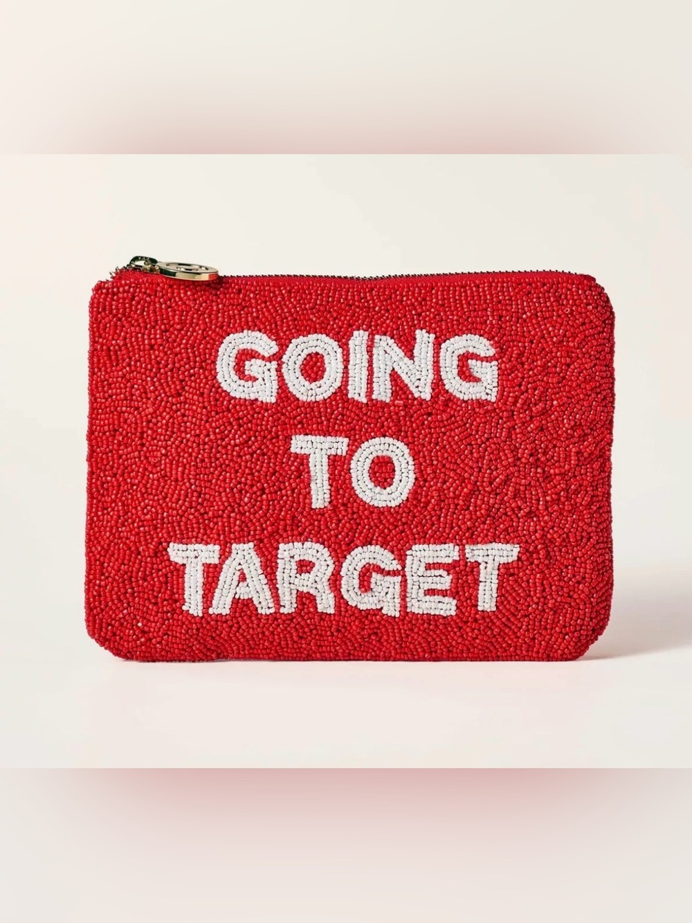 kate spade Red Beaded 'Going To' Zip Pouch